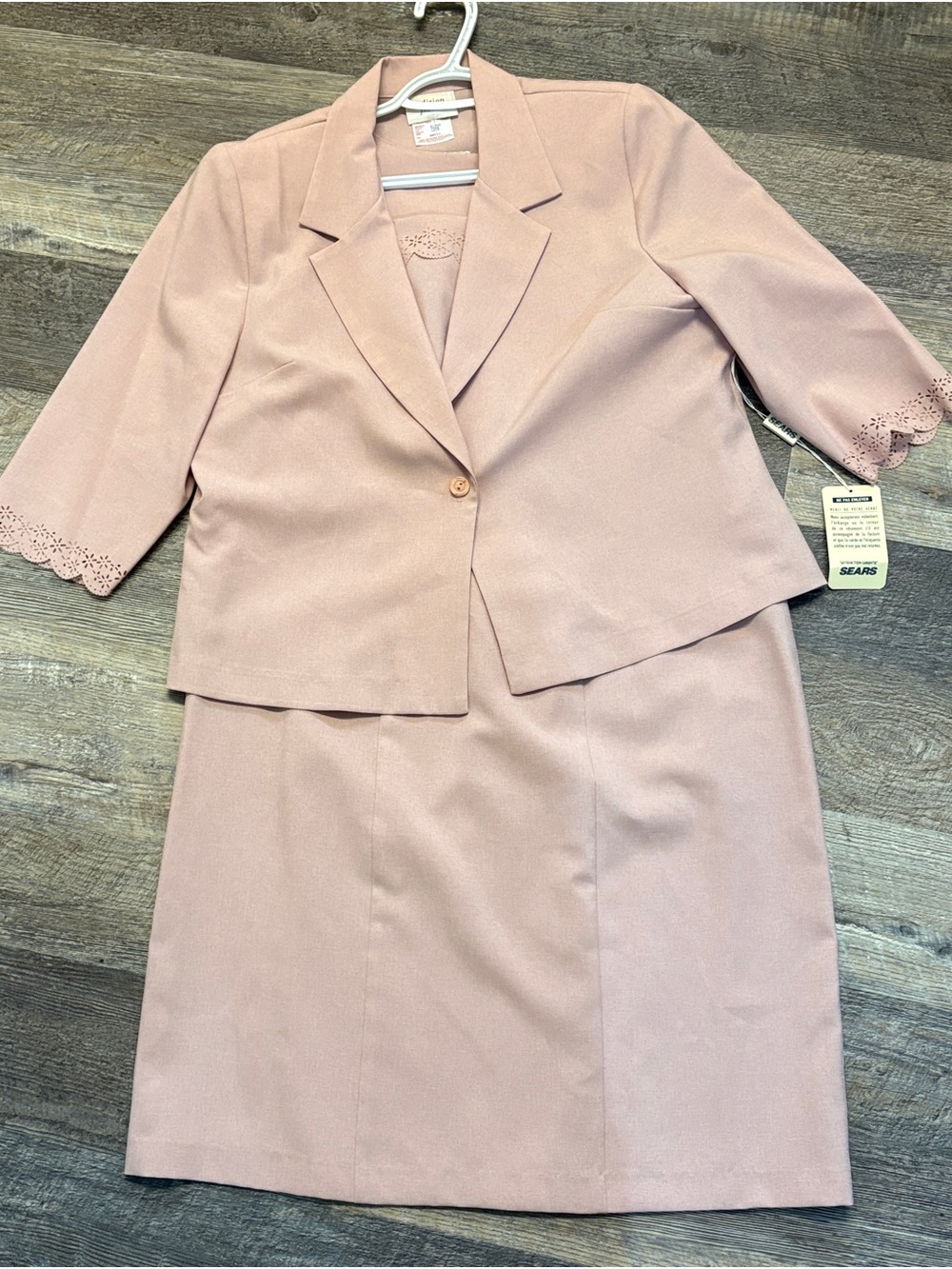 Classic Women's Two-Piece Dusty Rose Skirt Suit - Picture 2 of 8